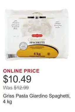 Costco Griss Pasta Giardino Spaghetti offer