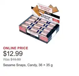 Costco Sesame Snaps, Candy, 36 × offer