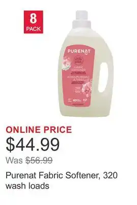 Costco Purenat Fabric Softener, 320 wash loads offer