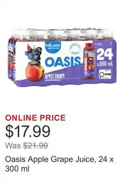 Costco Oasis Apple Grape Juice offer