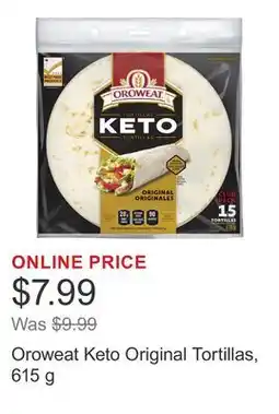 Costco Oroweat Keto Original Tortillas offer