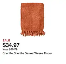 Wayfair Chenille Chenille Basket Weave Throw offer