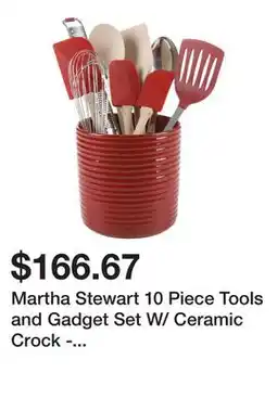 Wayfair Martha Stewart 10 Piece Tools and Gadget Set W/ Ceramic Crock - Navy Blue offer