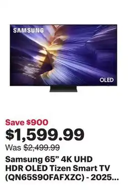 Best Buy Samsung 65 4K UHD HDR OLED Tizen Smart TV (QN65S90FAFXZC) - 2025 OPEN BOX 10/10 offer