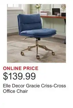 Costco Elle Decor Gracie Criss-Cross Office Chair offer