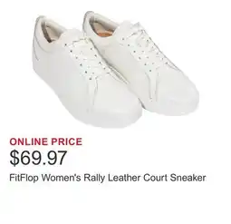 Costco FitFlop Women's Rally Leather Court Sneaker offer