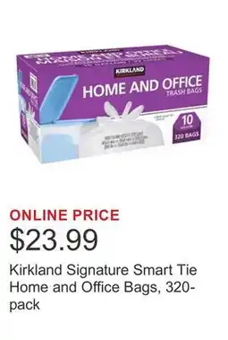Costco Kirkland Signature Smart Tie Home and Office Bags, 320-pack offer