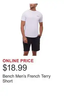 Costco Bench Men's French Terry Short offer