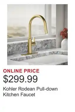 Costco Kohler Rodean Pull-down Kitchen Faucet offer