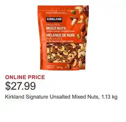 Costco Kirkland Signature Unsalted Mixed Nuts offer