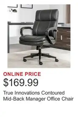 Costco True Innovations Contoured Mid-Back Manager Office Chair offer