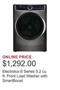 Costco Electrolux 6 Series 5.2 cu ft. Front Load Washer with SmartBoost offer