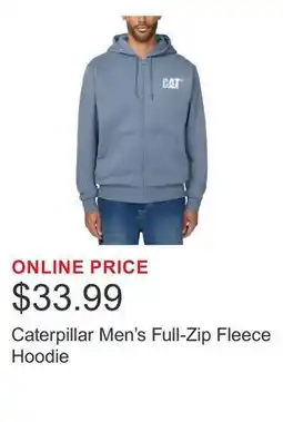Costco Caterpillar Men's Full-Zip Fleece Hoodie offer