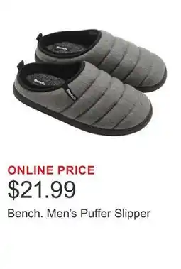 Costco Bench. Men's Puffer Slipper offer