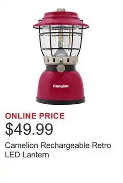 Costco Camelion Rechargeable Retro LED Lantern offer