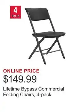 Costco Lifetime Bypass Commercial Folding Chairs, 4-pack offer
