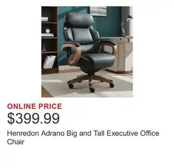 Costco Henredon Adrano Big and Tall Executive Office Chair offer