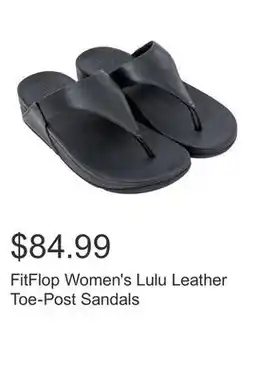 Costco FitFlop Women's Lulu Leather Toe-Post Sandals offer