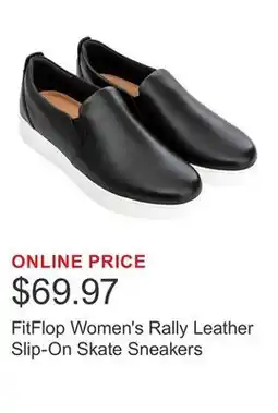 Costco FitFlop Women's Rally Leather Slip-On Skate Sneakers offer