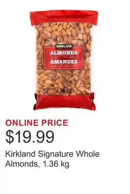 Costco Kirkland Signature Whole Almonds offer