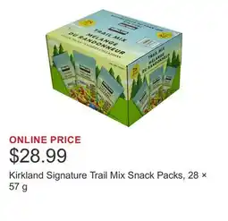 Costco Kirkland Signature Trail Mix Snack Packs, 28 × offer