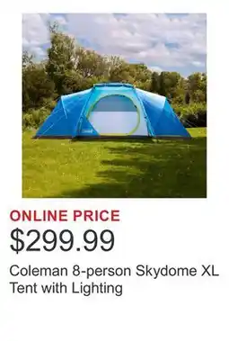 Costco Coleman 8-person Skydome XL Tent with Lighting offer