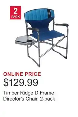 Costco Timber Ridge D Frame Director's Chair, 2-pack offer