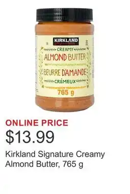 Costco Kirkland Signature Creamy Almond Butter offer