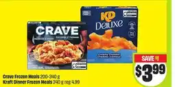 FreshCo Crave Frozen Meals 200-340 g, Kraft Dinner Frozen Meals 340 g offer