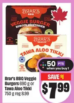 FreshCo Brar's BBQ Veggie Burgers 690 g or Tawa Aloo Tikki 750 g offer