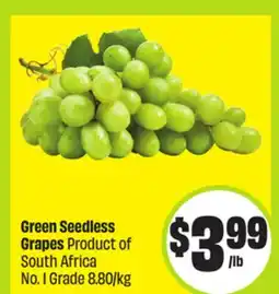 FreshCo Green Seedless Grapes Product of South Africa No.1 Grade offer