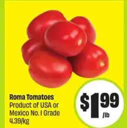 FreshCo Roma Tomatoes Product of USA or Mexico No. I Grade offer