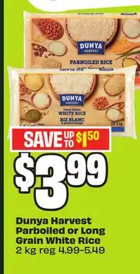 FreshCo Dunya Harvest Parboiled or Long Grain White Rice offer