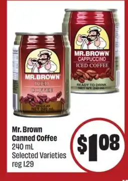 FreshCo Mr. Brown Canned Coffee 240 ml Selected Varieties offer