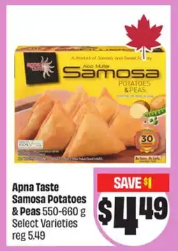 FreshCo Apna Taste Samosa Potatoes & Peas 550-660 g Select Varieties offer