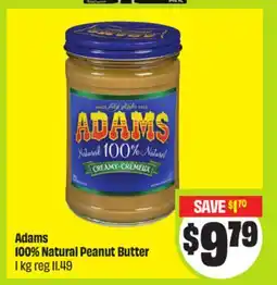 FreshCo Adams 100% Natural Peanut Butter offer