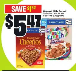 FreshCo General Mills Cereal 526-778 g Selected Varieties offer