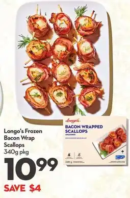 Longo's Frozen Bacon Wrap Scallops offer