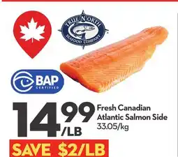 Longo's Fresh Canadian Atlantic Salmon Side offer