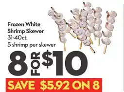 Longo's Frozen White Shrimp Skewer offer