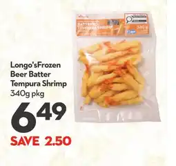 Longo's Frozen Beer Batter Tempura Shrimp offer
