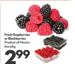 Longo's Fresh Raspberries or Blackberries offer