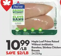 Longo's Prime Raised Without Antibiotics Boneless, Skinless Chicken Breasts offer