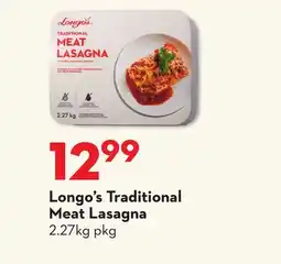 Longo's Traditional Meat Lasagna offer