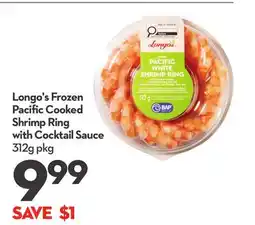 Longo's Frozen Pacific Cooked Shrimp Ring with Cocktail Sauce offer