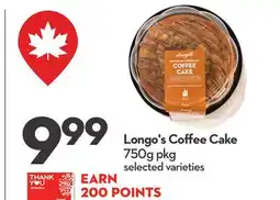 Longo's Coffee Cake offer