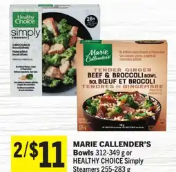 Foodland MARIE CALLENDER'S Bowls offer