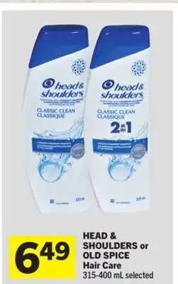 Foodland HEAD & SHOULDERS or OLD SPICE Hair Care offer
