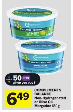 Foodland COMPLIMENTS BALANCE Non-Hydrogenated or Olive Oil Margarine offer