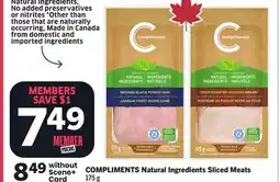 Foodland COMPLIMENTS Natural Ingredients Sliced Meats offer